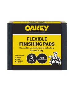 66623305881 OAKEY CARDED FLEXIBLE FINISHING PAD 140 X 115 X 5MM FINE [PK X 5]