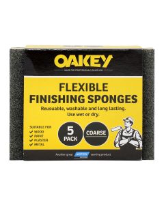 66623305883 OAKEY CARDED FLEXIBLE FINISHING PAD 140 X 115 X 5MM COARSE [PK X 5]