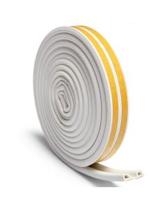 1.01.0380.0015.35 SELF ADHESIVE FOAM WEATHER STRIPPING 15 METRE WHITE