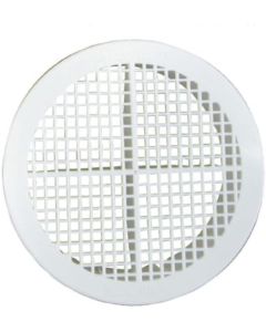 BM406/W ROUND SOFFIT VENT WHITE 76MM