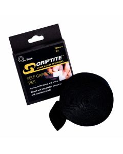 NO.3953-302 GRIPTITE SELF GRIPPING TIES BLACK 30MM X 5MTR