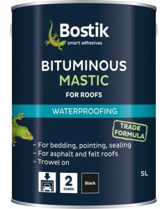 (C) BOSTIK ALL WEATHER TROWEL APPLIED BITUMINOUS MASTIC BLACK 5LTR