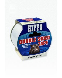 H18403 HIPPO 50MM DOUBLE SIDED TAPE 10MTR ROLL