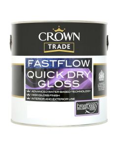 5090802 CROWN TRADE FASTFLOW QUICK DRY GLOSS WHITE 1LTR