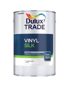 (C) 5082983 DULUX TRADE VINYL SILK BRILLIANT WHITE 2.5LTR