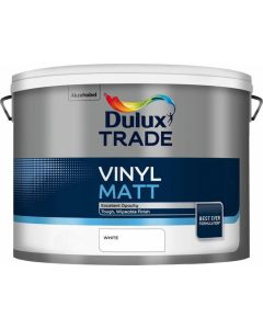 (C) 5091649 DULUX TRADE VINYL MATT WHITE 10LTR