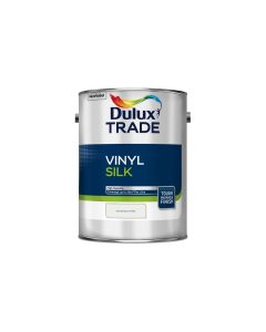 5091634 DULUX TRADE VINYL SILK WHITE 5LTR