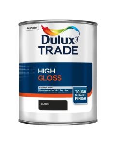 (C) 5183260 DULUX TRADE HIGH GLOSS BLACK 1LTR