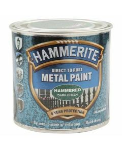 5084831 HAMMERITE HAMMERED METAL PAINT DARK GREEN 250ML