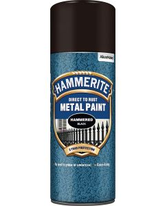 5084781 HAMMERITE HAMMERED METAL PAINT BLACK 400ML AEROSOL