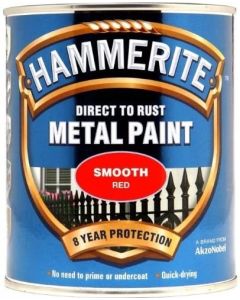 5092824 HAMMERITE SMOOTH METAL PAINT RED 750ML