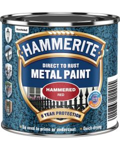 5092961 HAMMERITE HAMMERED FINISH METAL PAINT RED 250ML