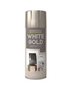 AE0535400UK RUST-OLEUM METALLIC WHITE GOLD 400ML