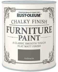 RO0070014G1 RUST-OLEUM CHALKY FINISH FURNITURE PAINT 750ML ANTHRACITE