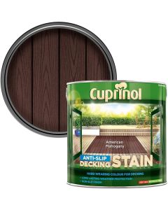 5092615 CUPRINOL ANTI-SLIP DECKING STAIN AMERICAN MAHOGANY 2.5LTR