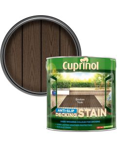 5092617 CUPRINOL ANTI-SLIP DECKING STAIN BOSTON TEAK 2.5LTR