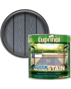 5122406 CUPRINOL ANTI-SLIP DECKING STAIN SILVER BIRCH 2.5LTR