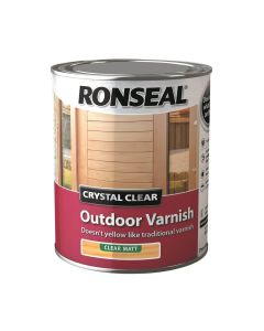 RONSEAL 37367 CRYSTAL CLEAR OUTDOOR VARNISH MATT 250ML