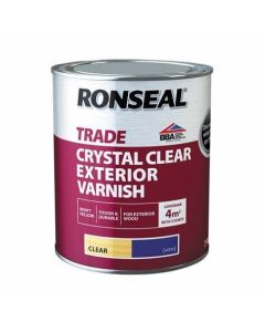 RONSEAL TRADE 38596 CRYSTAL CLEAR OUTDOOR VARNISH SATIN 750ML