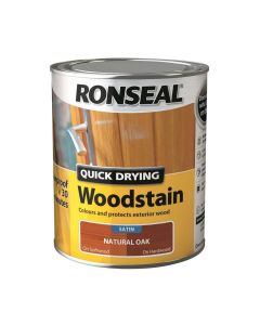 36946 RONSEAL QUICK DRYING WOODSTAIN SATIN 750ML  NATURAL OAK