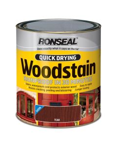 08734 RONSEAL QUICK DRYING WOODSTAIN SATIN 750ML TEAK