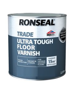 RONSEAL TRADE 38536 ULTRA TOUGH FLOOR VARNISH SATIN 2.5LTR