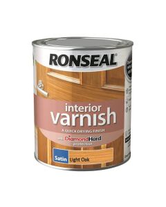 RONSEAL TRADE 38542 INTERIOR SATIN VARNISH LIGHT OAK 750ML