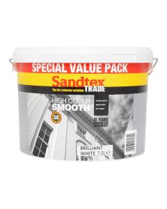 5092816 SANDTEX HIGH COVER SMOOTH BRILLIANT WHITE 7.5LTR