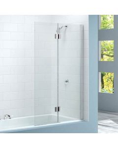 MB7R MERLYN 2 PANEL HINGED BATH SCREEN RIGHT HANDED 900 X 1500MM