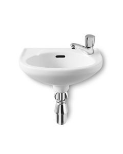 ROCA 325316005 LAURA CLOAKROOM WALL HUNG BASIN 350 X 225MM 1 RH TAPHOLE WHITE