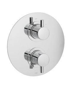 VADO CEL-148D/RO-C/P  CONCEALED 2 HANDLE ROUND THERMOSTATIC SHOWER VALVE