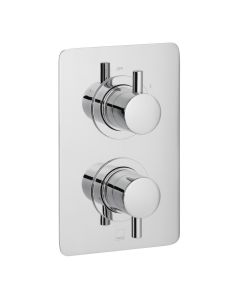 VADO CEL-148D/2/SQ-C/P CONCEALED 2 HANDLE 2 OUTLET SQUARE THERMOSTATIC SHOWER VALVE DIVERTER