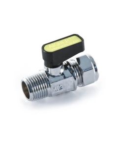 (C) YELLOW/BLACK LEVER BALLVALVE 10MM