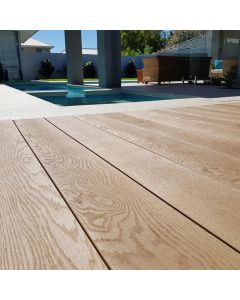 MILLBOARD ENHANCED GRAIN SLIM DECKING BOARD GOLDEN OAK 126MM x 32MM x 3600MM