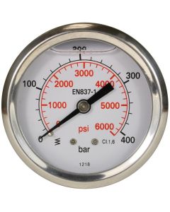 GP1576004 INTA PRESSURE GAUGE 0-4 BAR BACK CONNECTION 1/4"