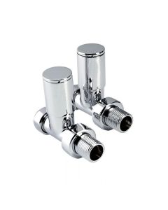 1024CEM INTA 15MM C/P DECORATIVE STRAIGHT RADIATOR VALVE (PAIR)