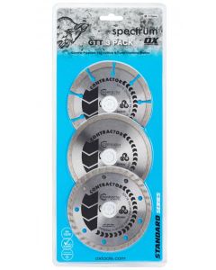 CONTRACTOR GTT DIAMOND BLADE 115MM TRIPLE PACK X3-GTT-115/22