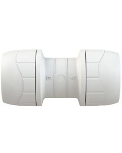 (C) POLYPLUMB ENHANCED PB028EW STRAIGHT COUPLER 28MM WHITE