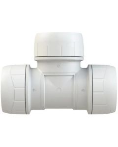 (C) POLYPLUMB ENHANCED PB228EW EQUAL TEE 28MM WHITE