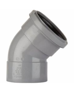 POLYPIPE SWB48SG 82MM(3") DOUBLE SOCKET BEND 135 DEG SOLVENT GREY