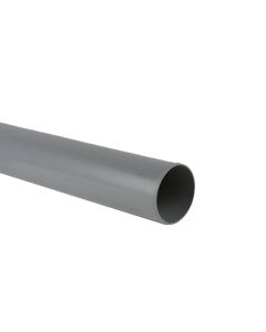 POLYPIPE P430G 110MM(4") PLAIN ENDED PIPE 3MTR GREY