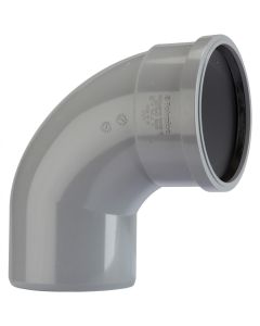 (C) POLYPIPE SB309G 82MM(3") SINGLE SOCKET BEND 92.1/2 DEG GREY