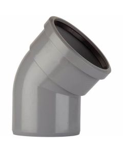 (C) POLYPIPE SB312G 82MM(3") SINGLE SOCKET BEND 135 DEG GREY