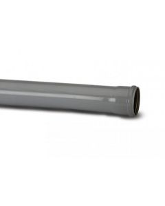 POLYPIPE SP425G 110MM(4") SINGLE SOCKET PIPE 2.5MTR GREY