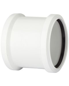 POLYPIPE SH43W 110MM(4") SINGLE SOCKET COUPLING WHITE