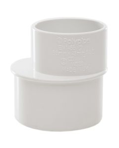 (C) POLYPIPE WS59W SOLVENT WELD REDUCER 50MM X 40MM WHITE