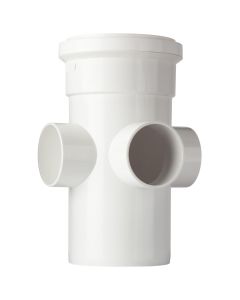 POLYPIPE SJ454W 110MM(4") 3 WAY BOSS PIPE WHITE