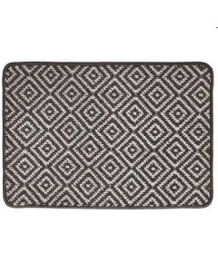 LARGE GEO SOFT LOOP MAT - LIGHT GREY/WHITE - 57CM X 90CM P00028188