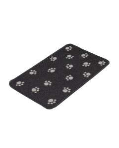 SUPERSOFT WASHABLE RUNNER - GREY PAW PRINT P00028081