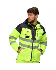 TRA340-9PQ REGATTA TACTICAL HI-VIS JACKET YELLOW/GREY LARGE